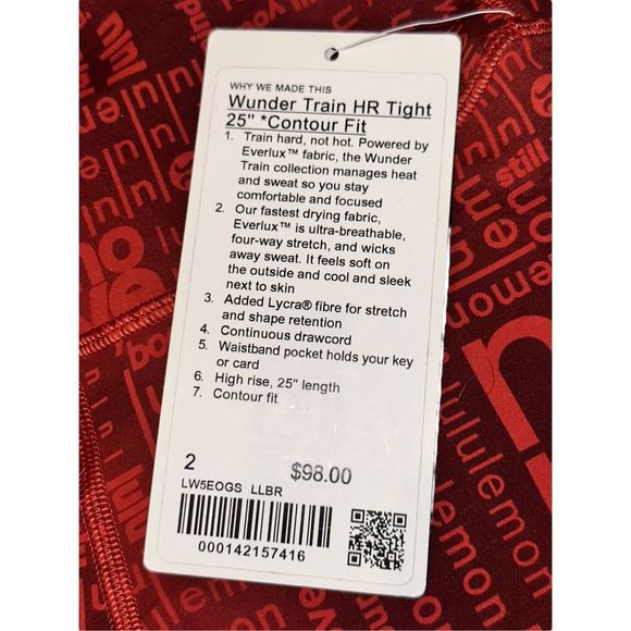 New Lululemon Wunder Train HR Tight 25” Contour Fit - Picture 8 of 16